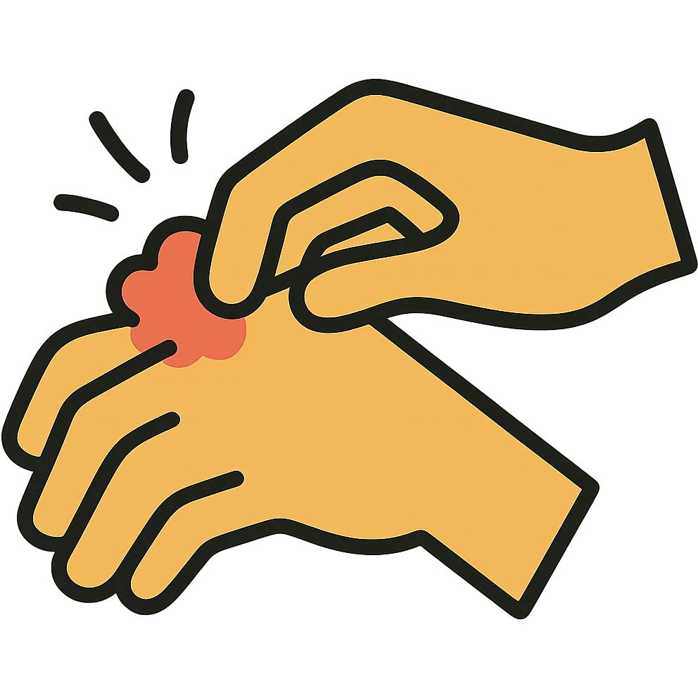 Keep only the top hand, remove the other hand, maintain transparent background in color outline icon style. emoji