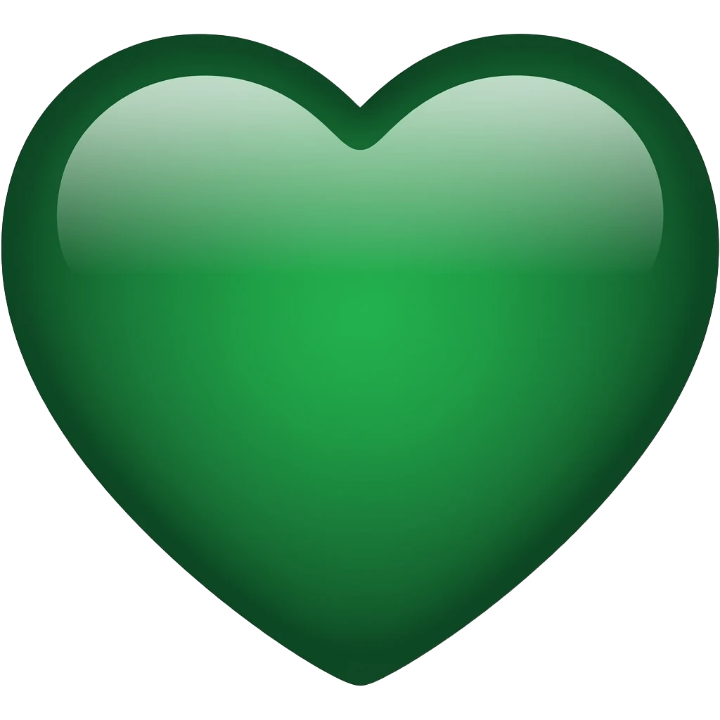 Dark green heart  emoji iPhone emoji