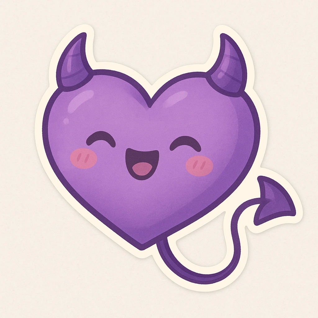 devil heart purple emoji