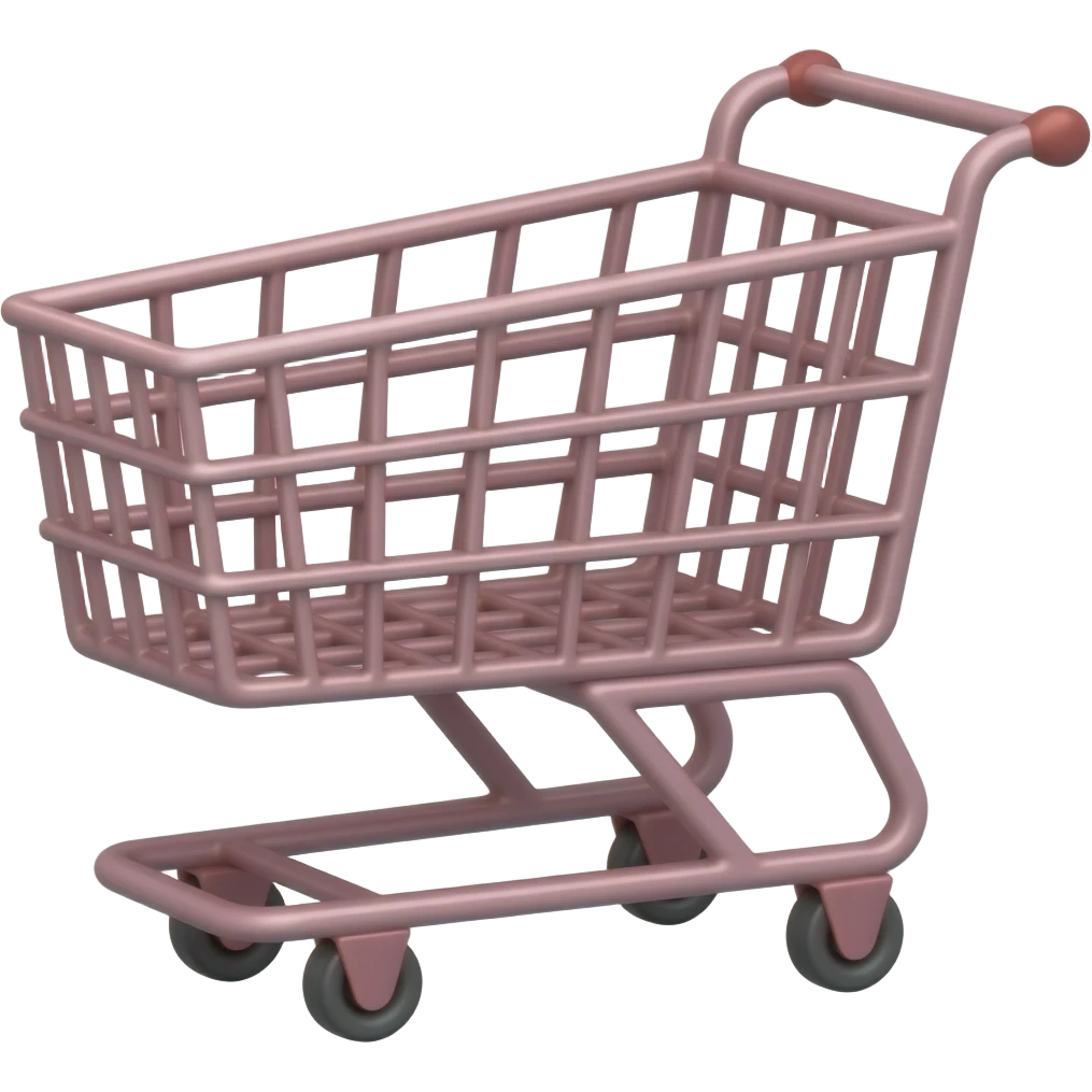 Carrito de compras rosa emoji