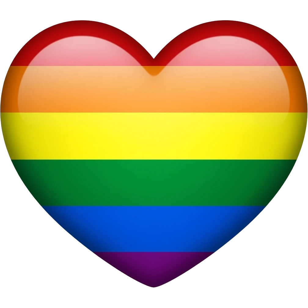 a heart in the colors of the non bianary flag in staight stripes emoji