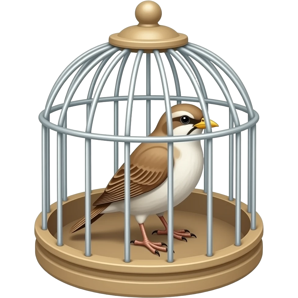 Bird  in a cage emoji