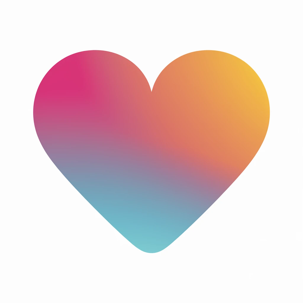 heart with a gradient ombre fill emoji