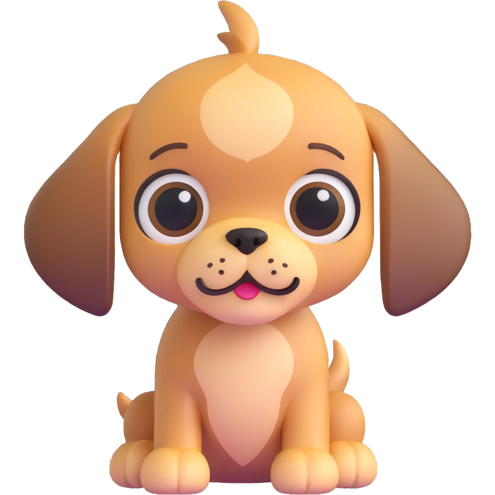 cute puppy dog with big eyes emoji