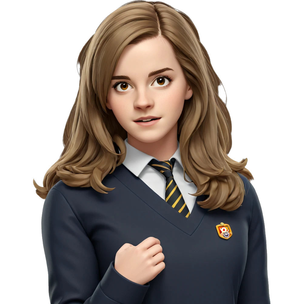 brown haired girl in uniform emoji