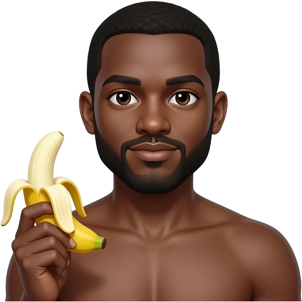 kel zenci adam elinde muz olsun kıyafet olmasın emoji