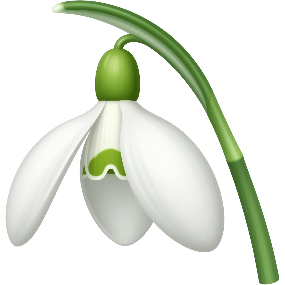 подснежник с длинным стеблем emoji