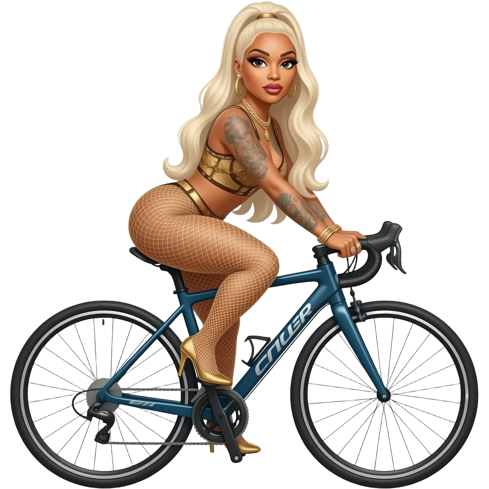 Nicki Minaj on a bike emoji