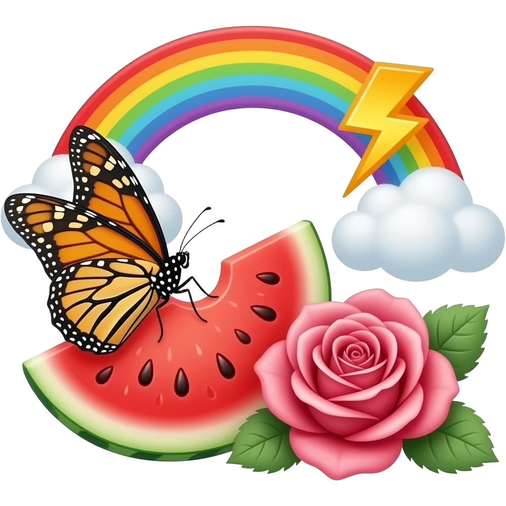 🦋🍉🌈⚡🌹 emoji
