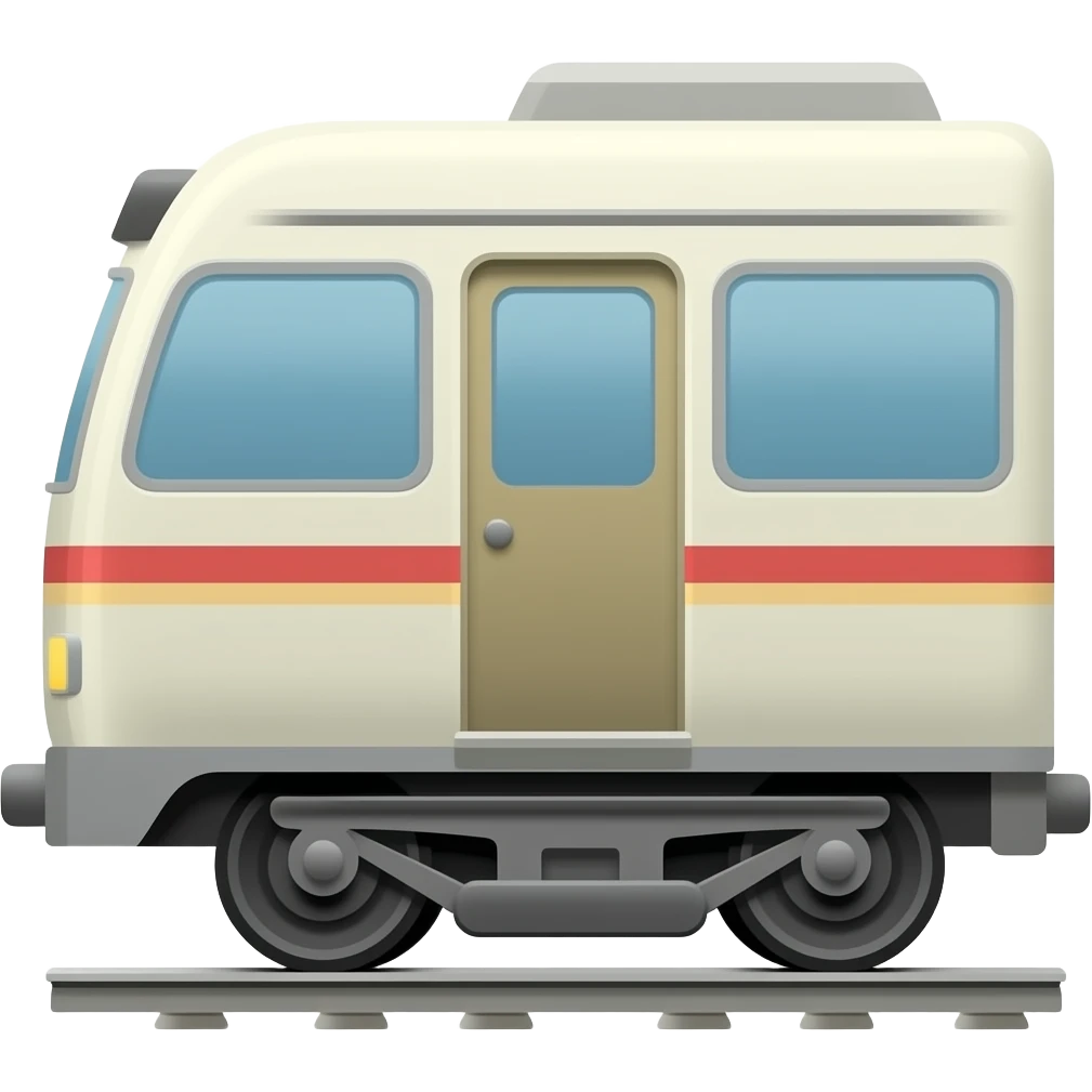 An extremely simplified flat car looking to the side emoji
