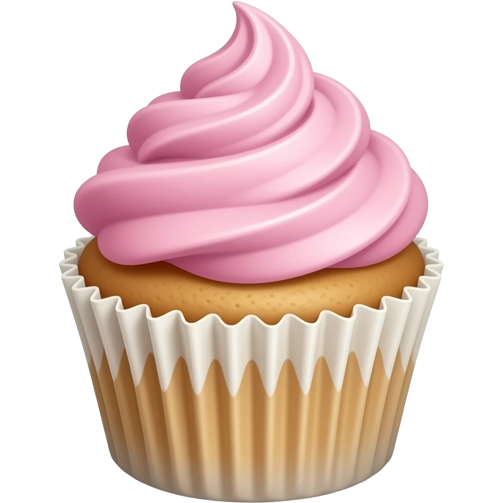 Cupcake with pink icing emoji