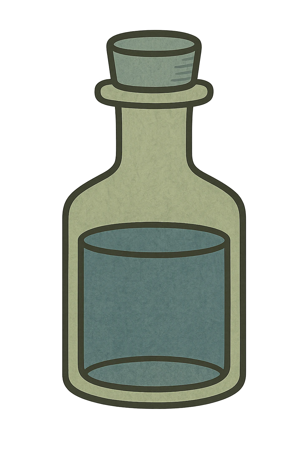 Remove background, keep only the medieval medicine bottle, transparent background. emoji