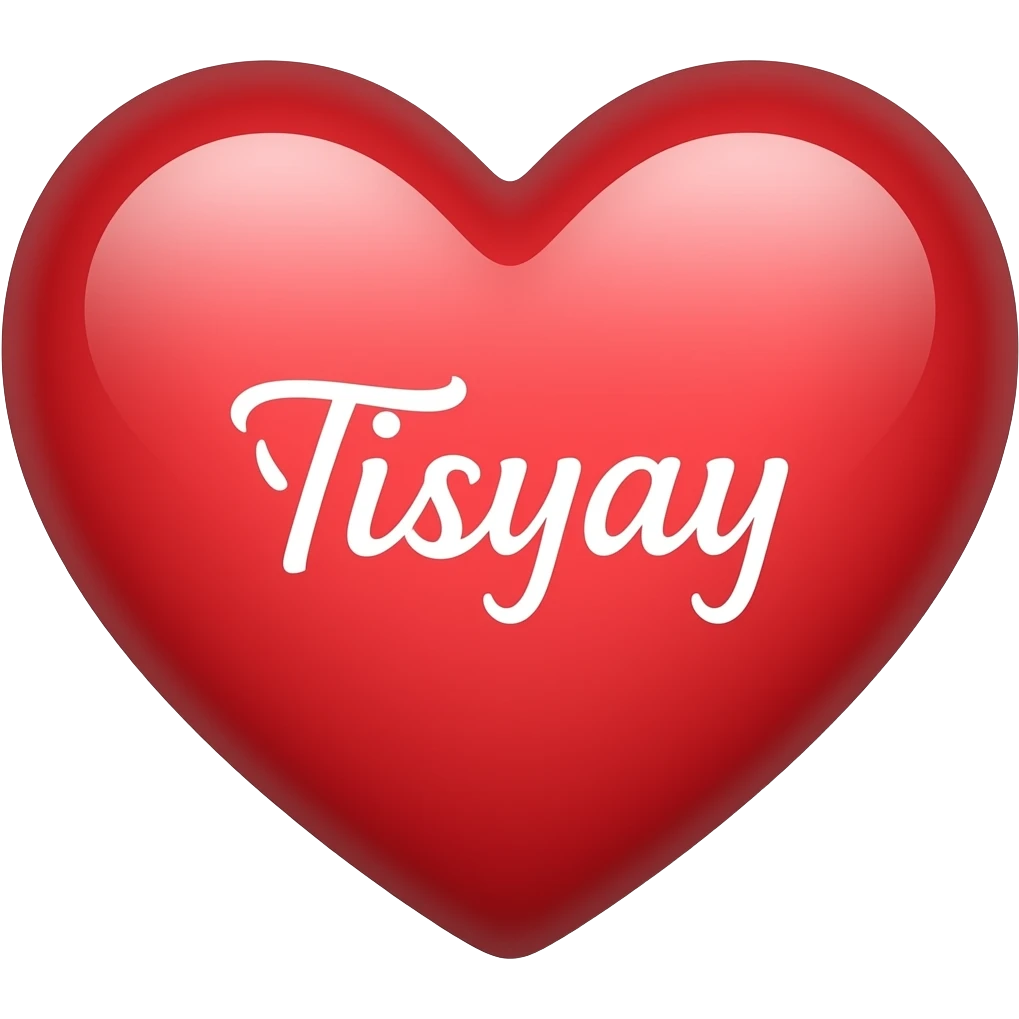 A heart with the name Taysia in the middle emoji