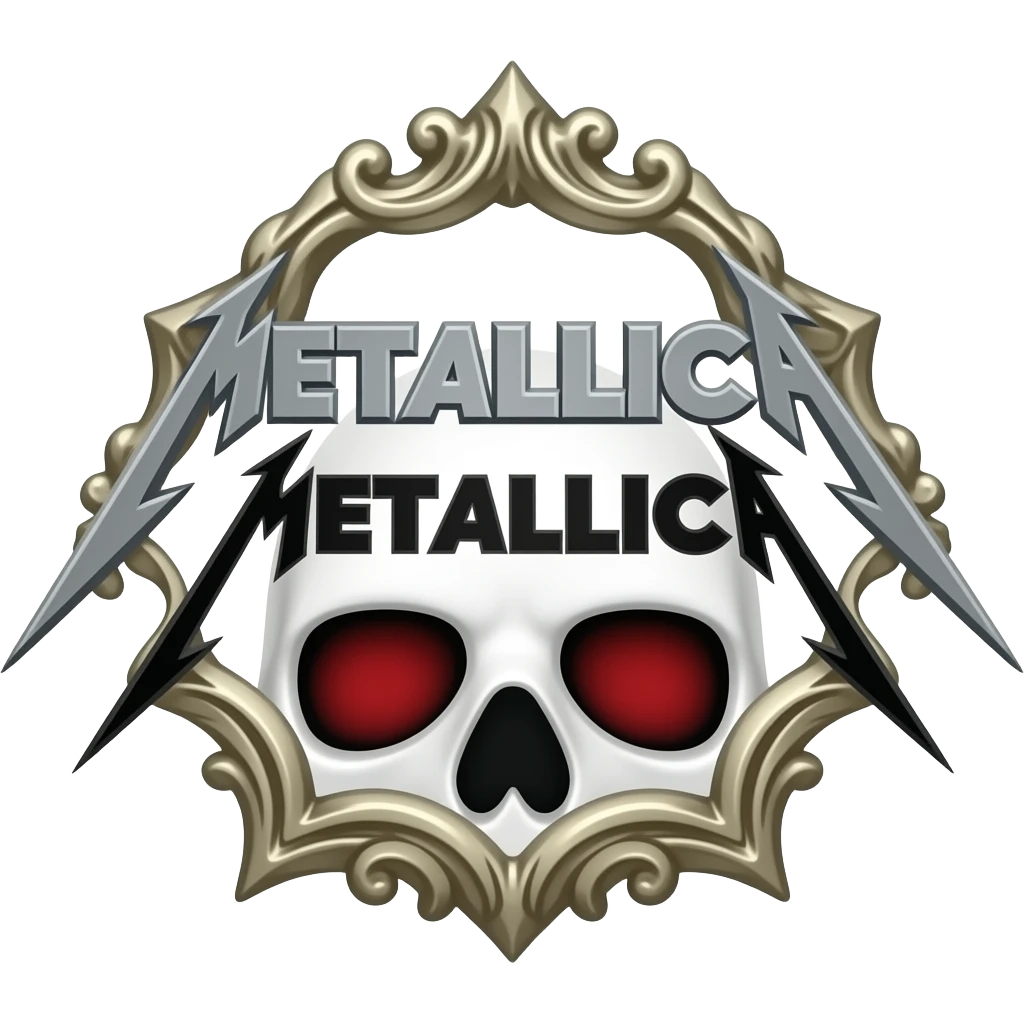 victorian style symbol for the band Metallica emoji