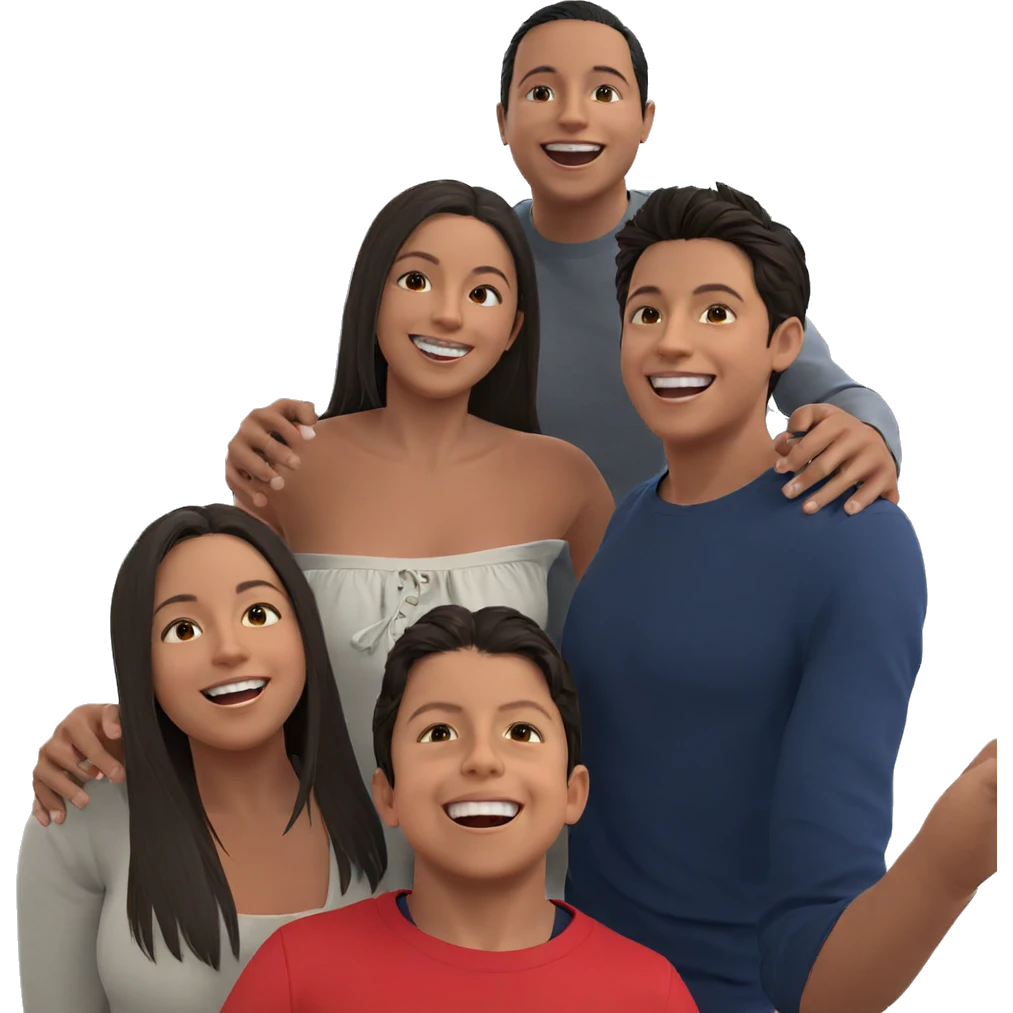 happy friends having fun together emoji