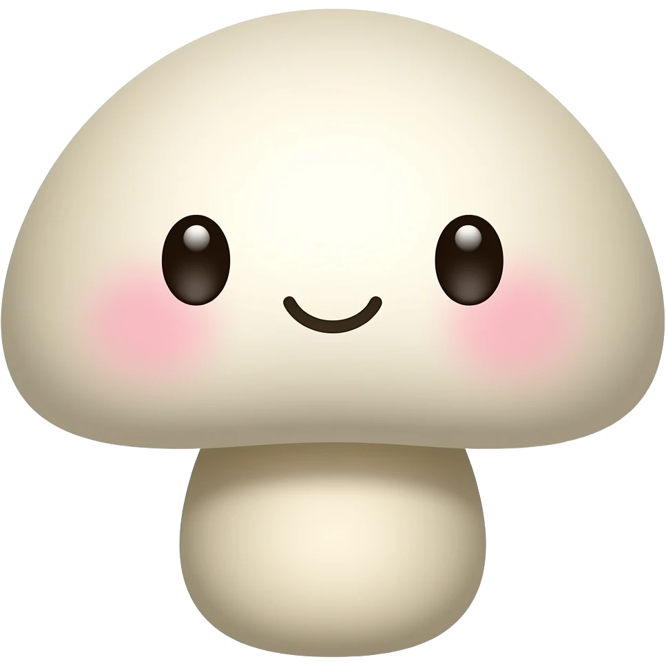 Kawaii champiñon blanco emoji