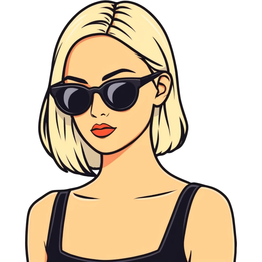 Elena wearing sunglasse s emoji