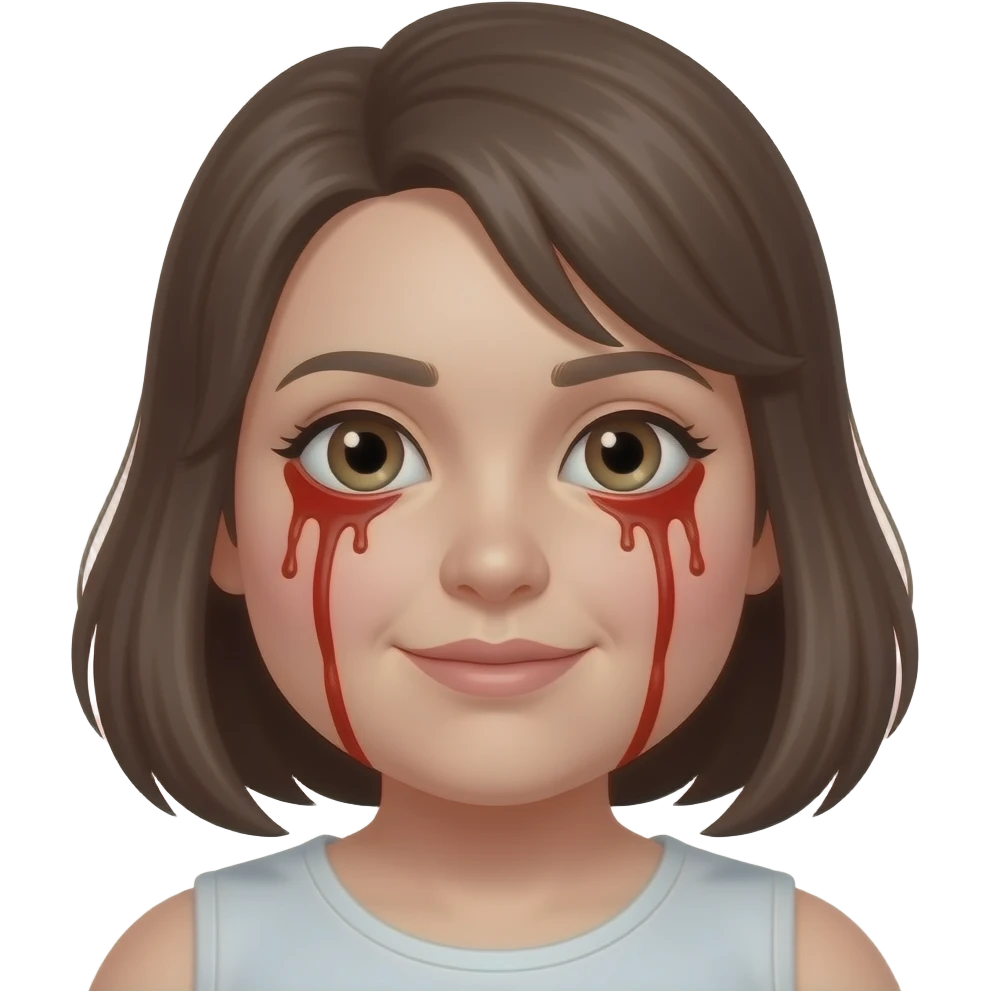 hazme una madre gordisima con mucha sangre con sangre en los ojos tmb emoji