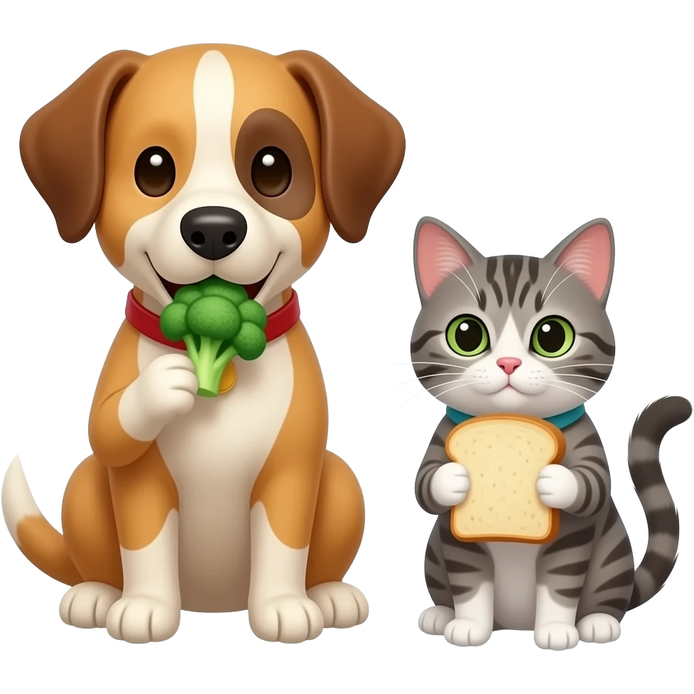 🐕‍🦺🦮🐩🐕🐈🐈‍⬛🥖🥦🥦🥦🥦🥦🥦 eat your broccoli healthy emoji