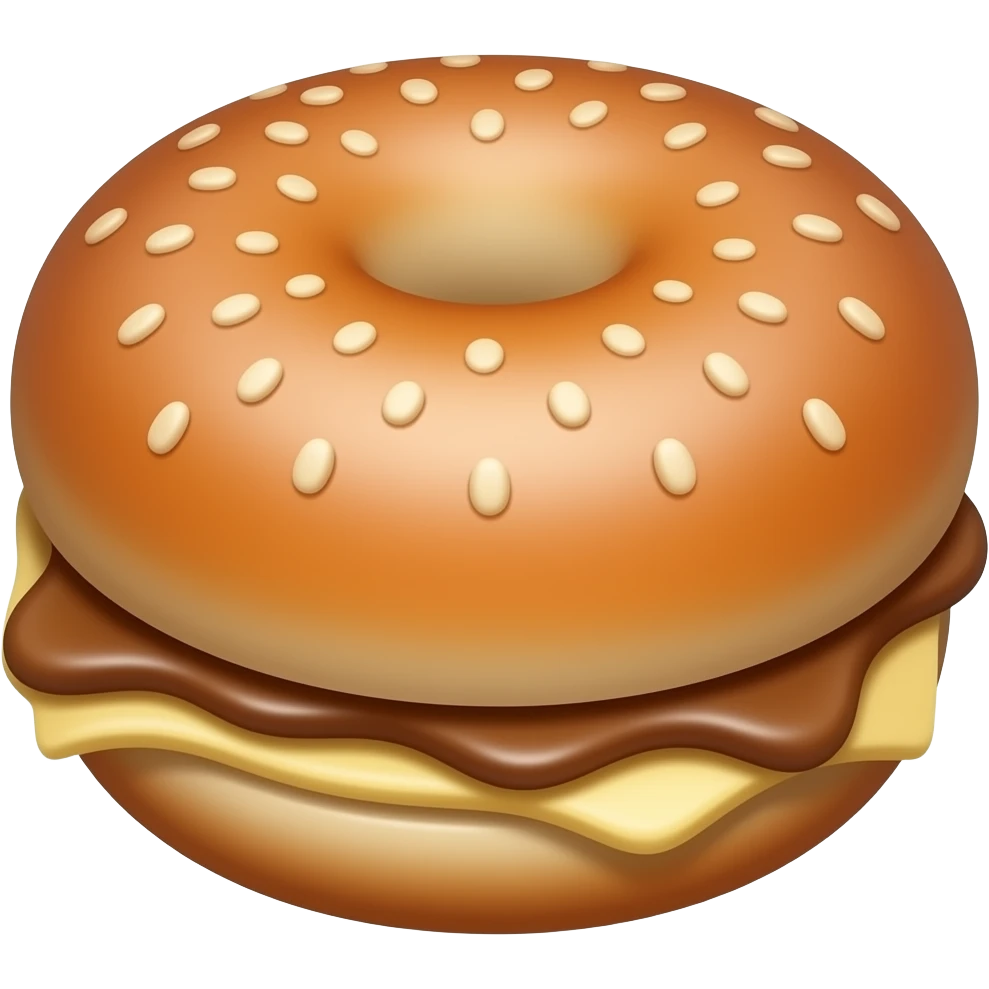 stuffed bagel from the side emoji
