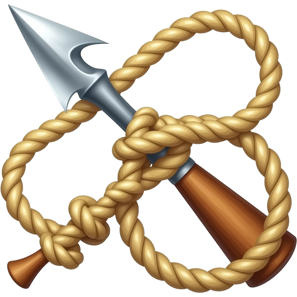 harpoon with rope for fishing rpg emoji