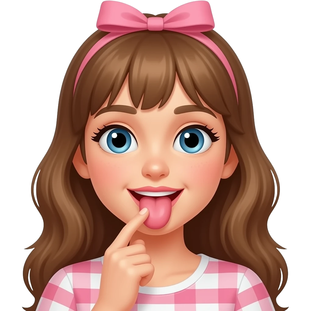 Fille qui lèche un zizi emoji