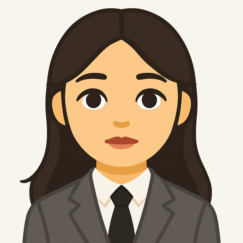 Create an emoji in the style of the reference photo, capturing the same pose and neutral expression, with professional attire. The style should resemble an emoji style with simplified and clear features suitable for emoji representation. emoji