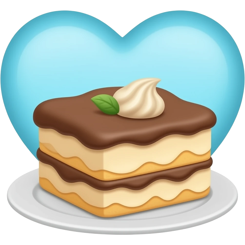 tiramisu and 🩵 emoji