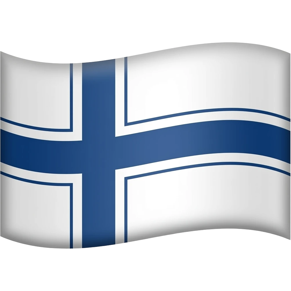 White flag with a black nordic cross emoji