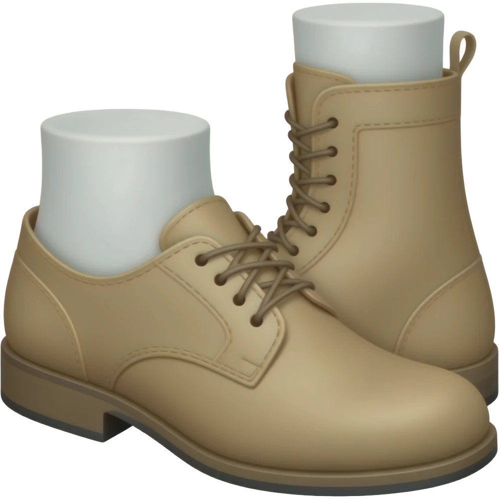 man's shoes emoji, thick black outline, simple cartoon emoji