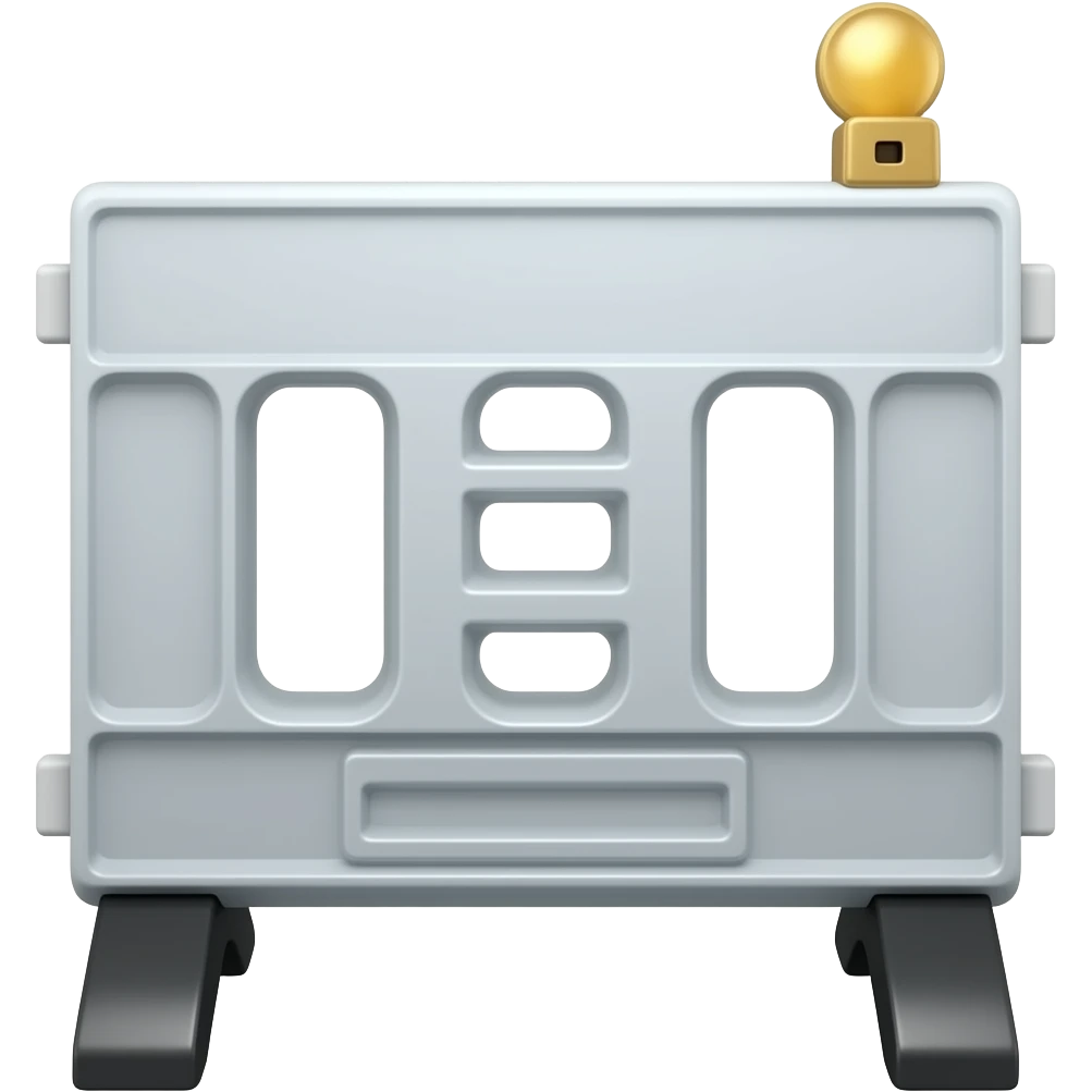 barriere grise simple de face emoji