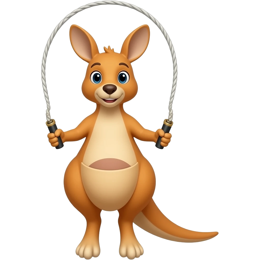 Ropeskipping känguruh emoji