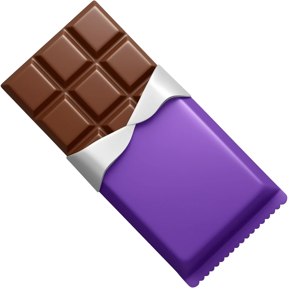 chocolate bar with purple package emoji