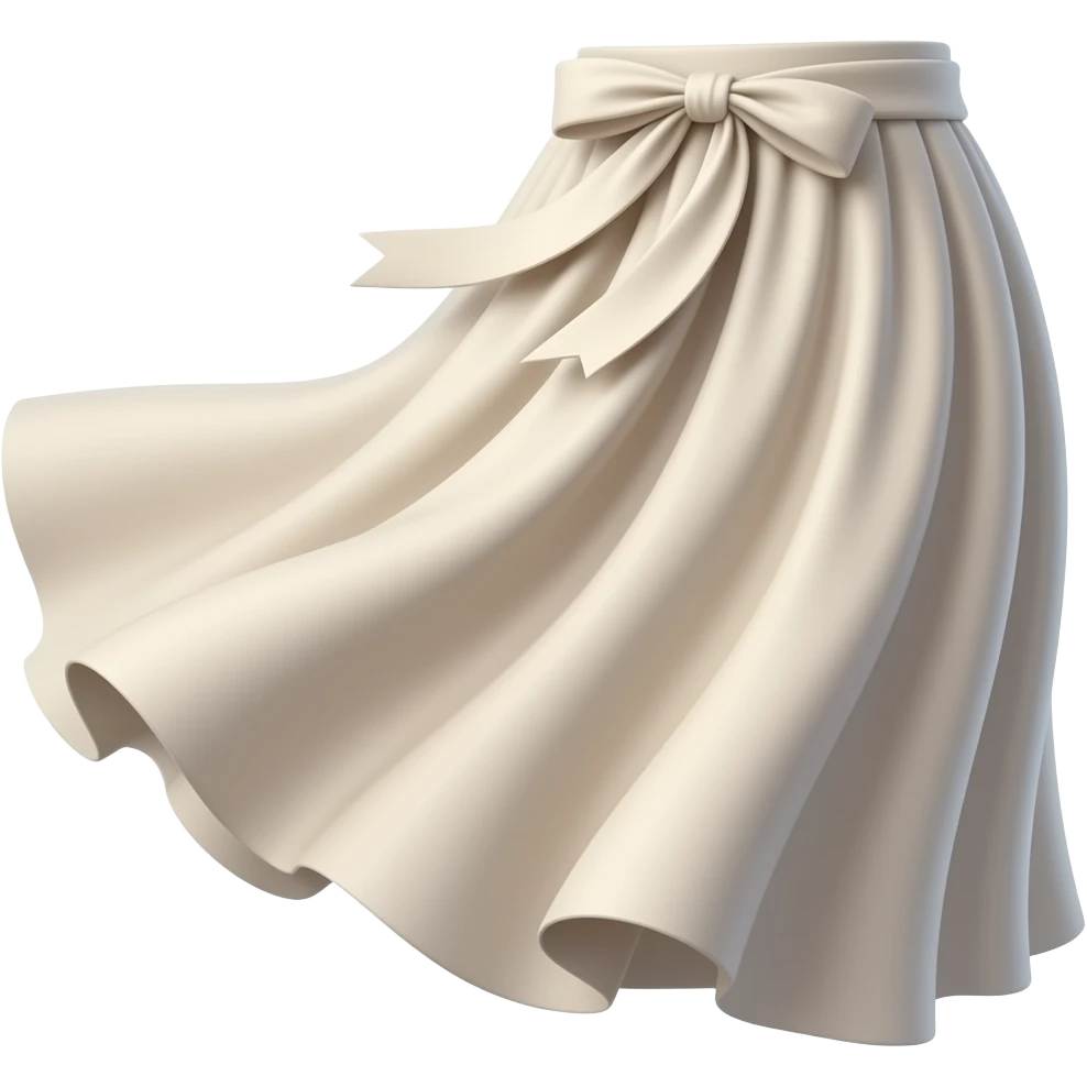 Skirt blowing emoji