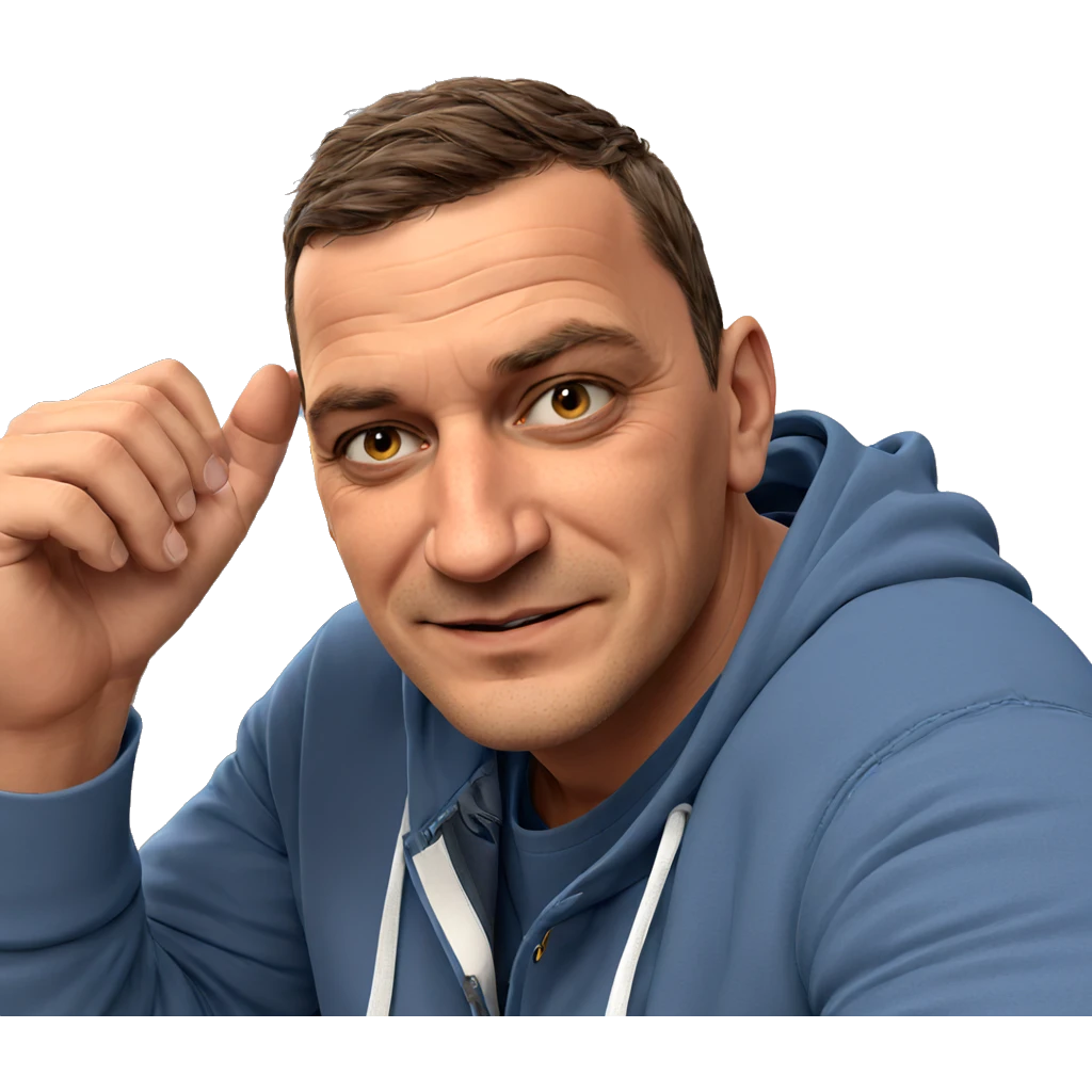 realistic indoor male portrait emoji