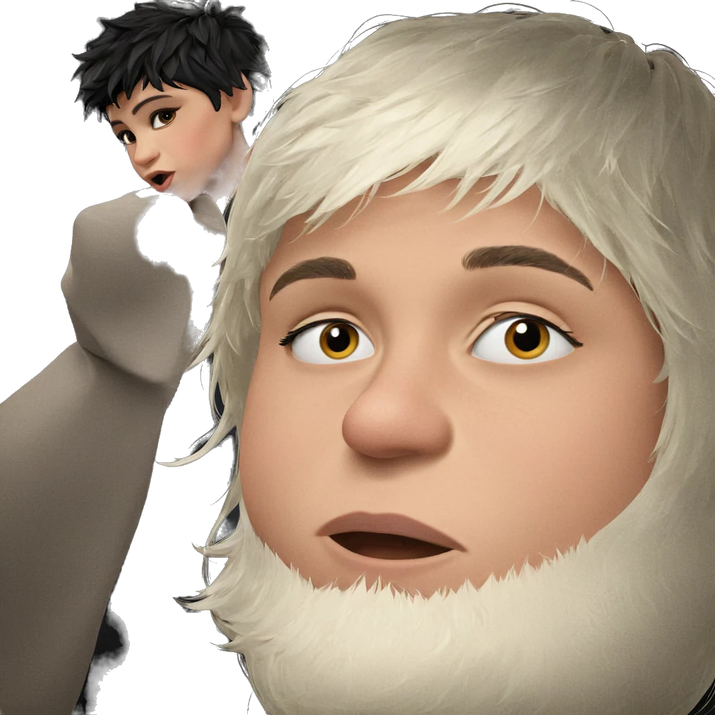 male portrait on black background emoji