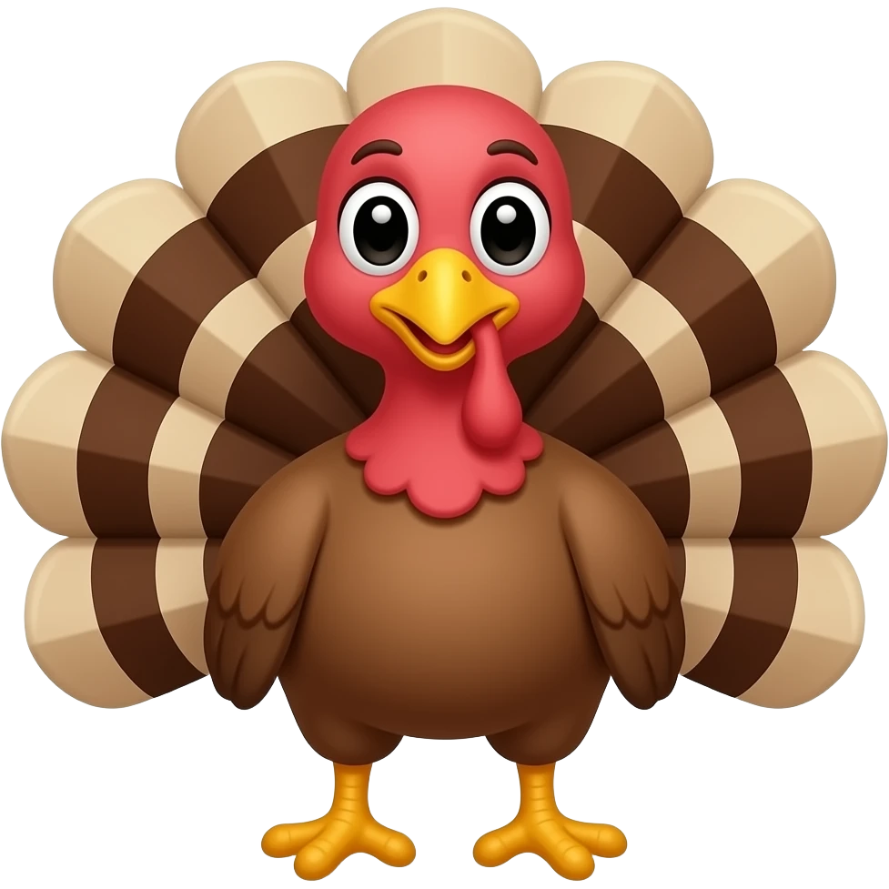 Cartoon 2d turkey emoji