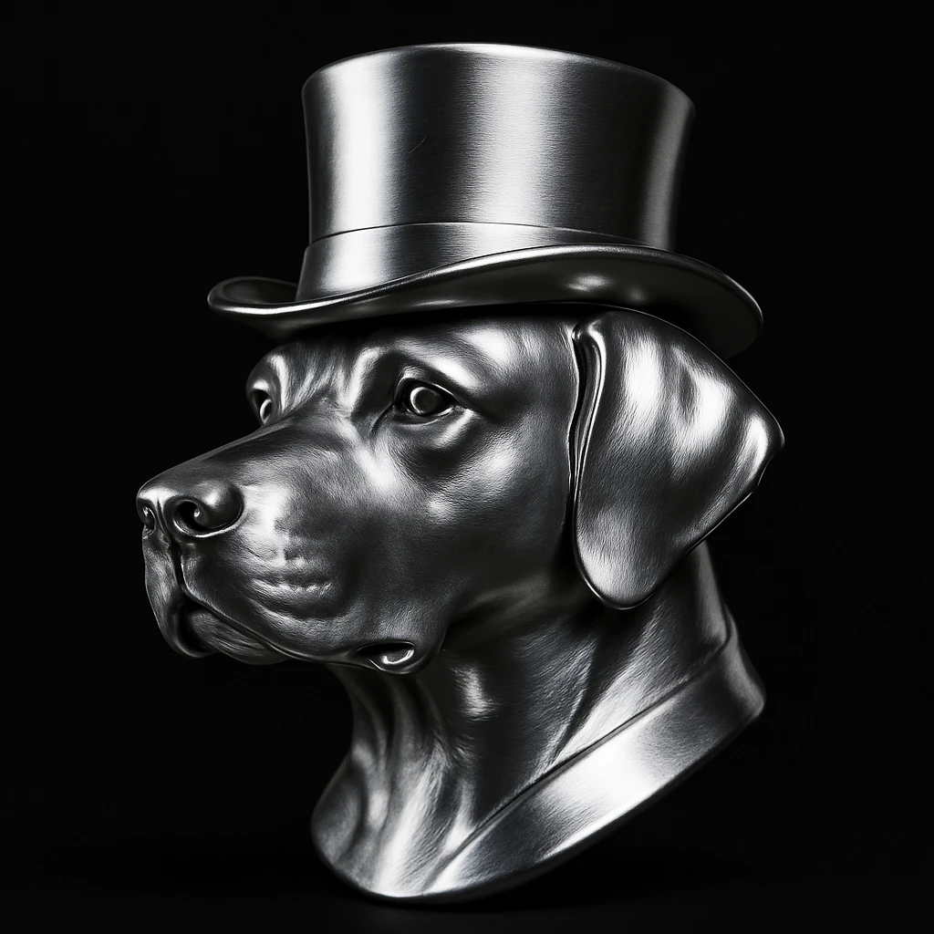 dog with tophat emoji