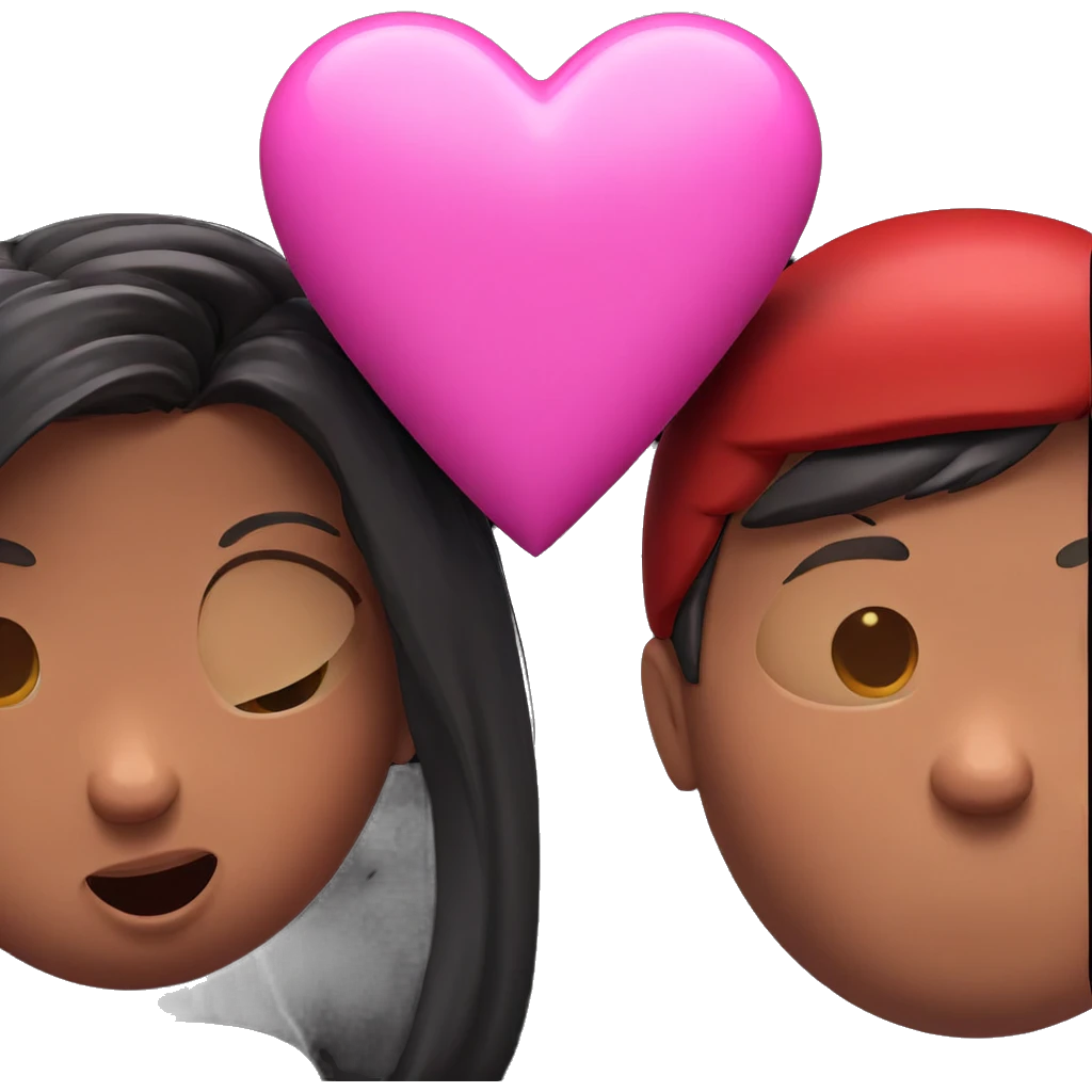 two hearts in the dark emoji