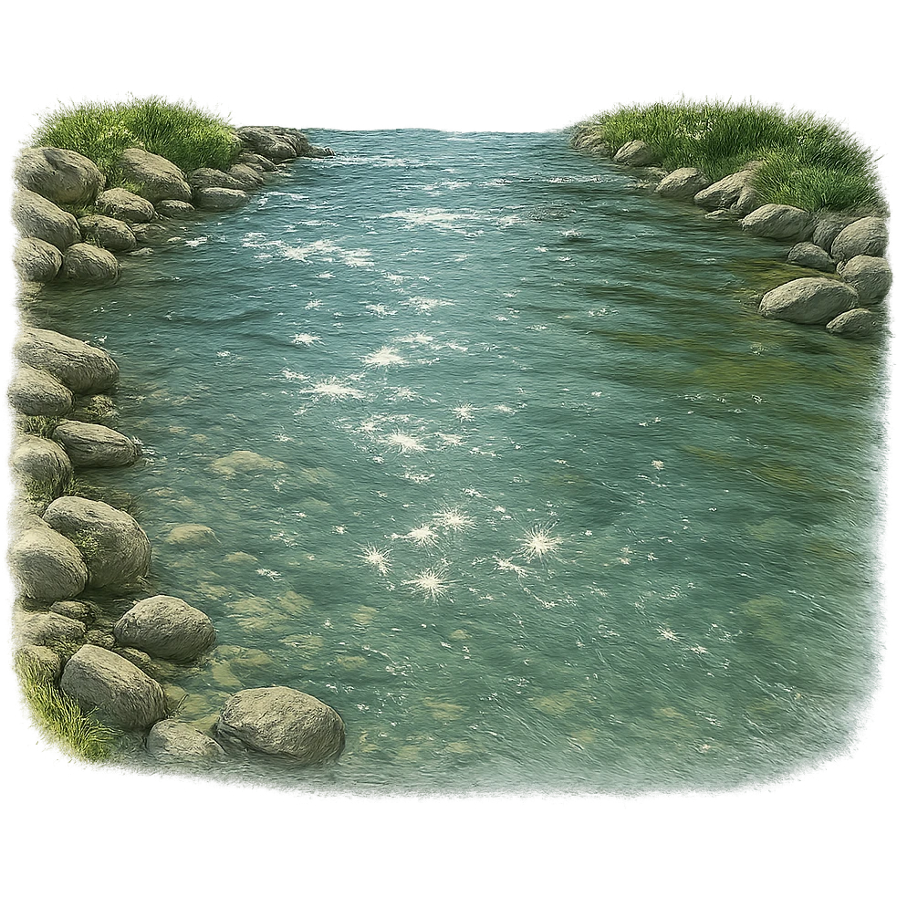 sparkly river emoji