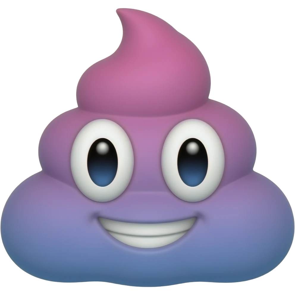 Poopoo head PINK BLUE emoji