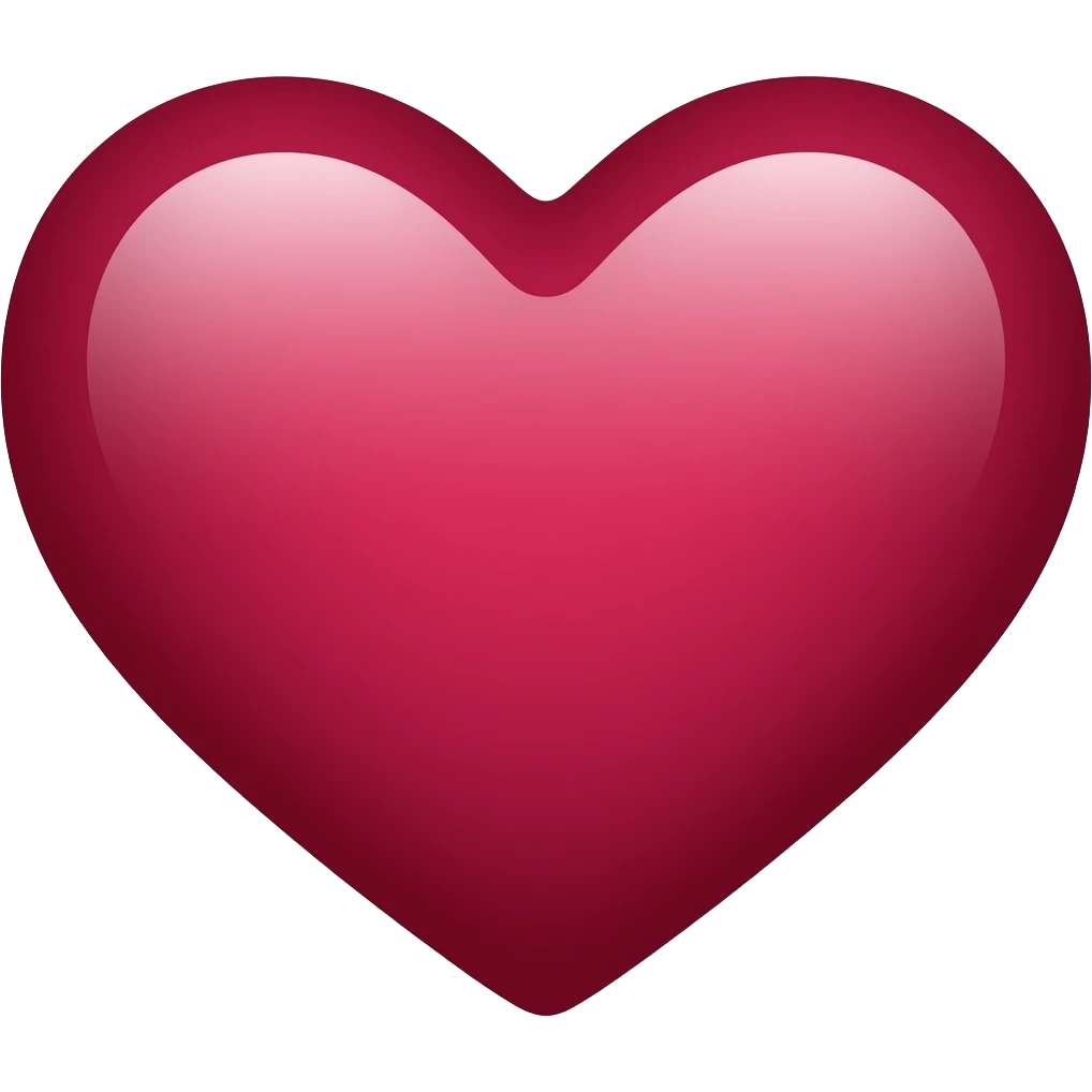 Corazon color borgoña emoji