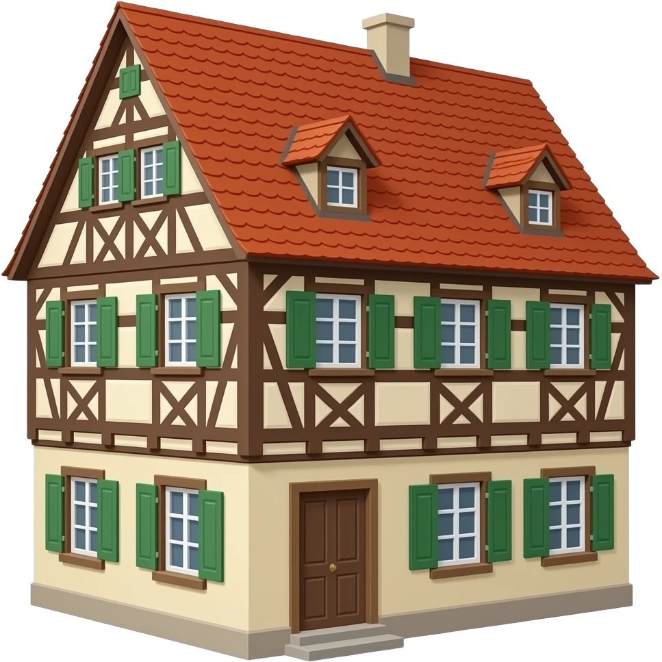 German  house in 1600 without background emoji