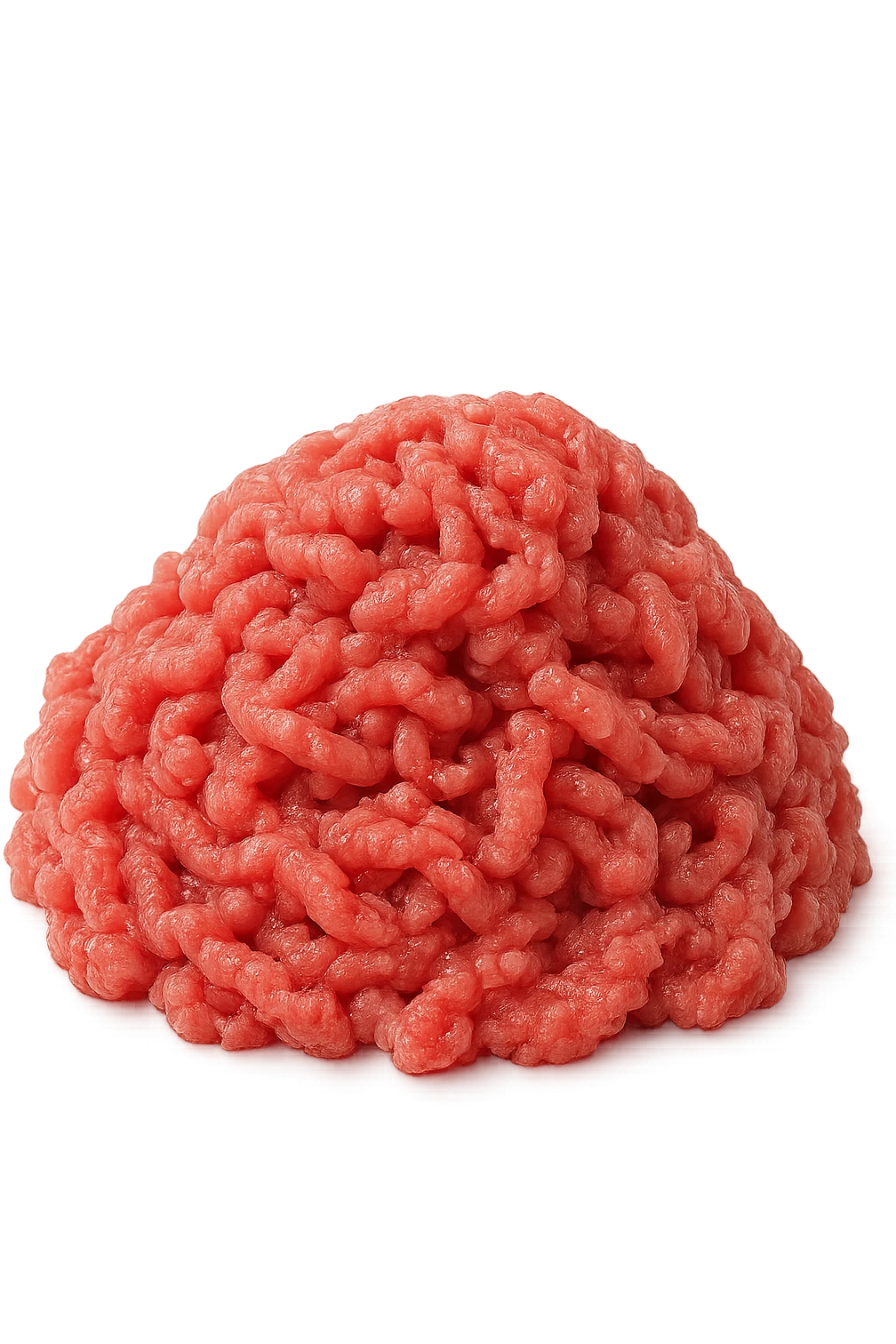 macinato di carne poco cotta a montagnetta, iperrealistica 4k emoji