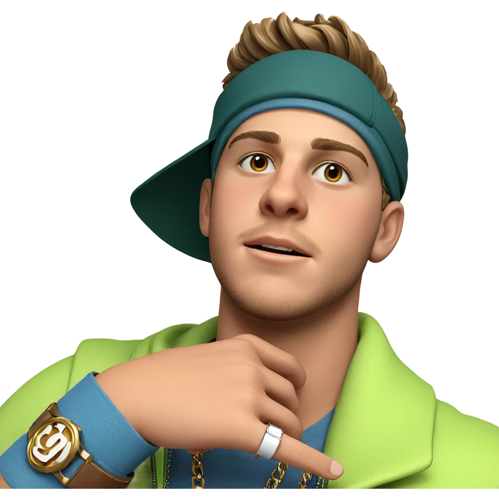 stylish boy with accessories emoji