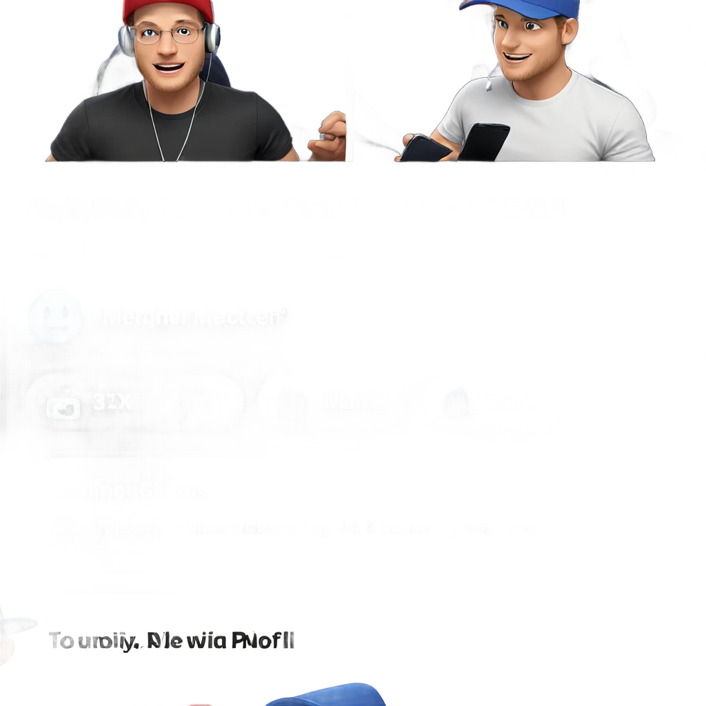 boys in hats with headphones emoji