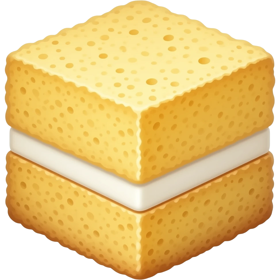 sponge cake in cube emoji