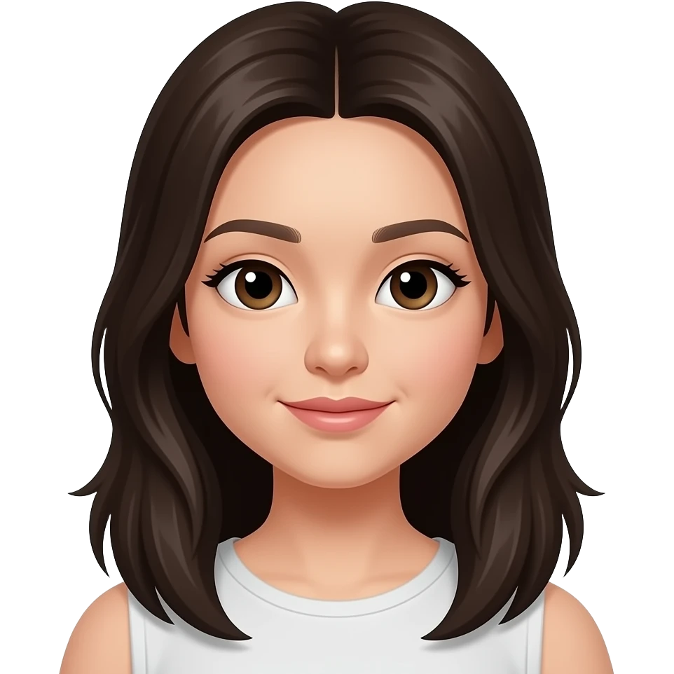 Can you generate a asian girl that wears her hair down with a middle part emoji