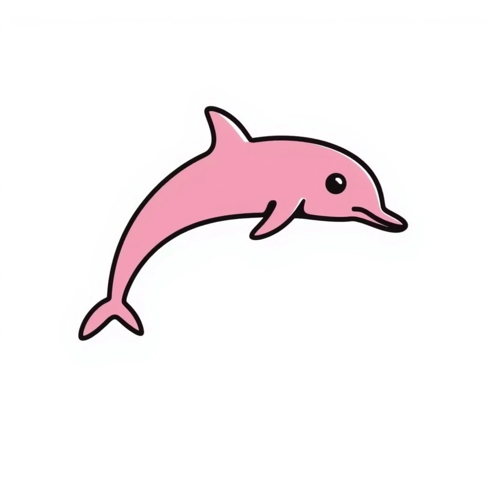 A pink dolphin emoji