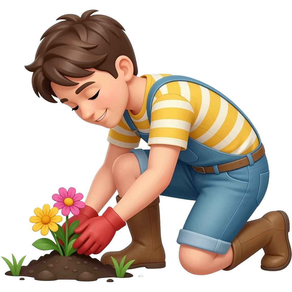 planting flowers emoji